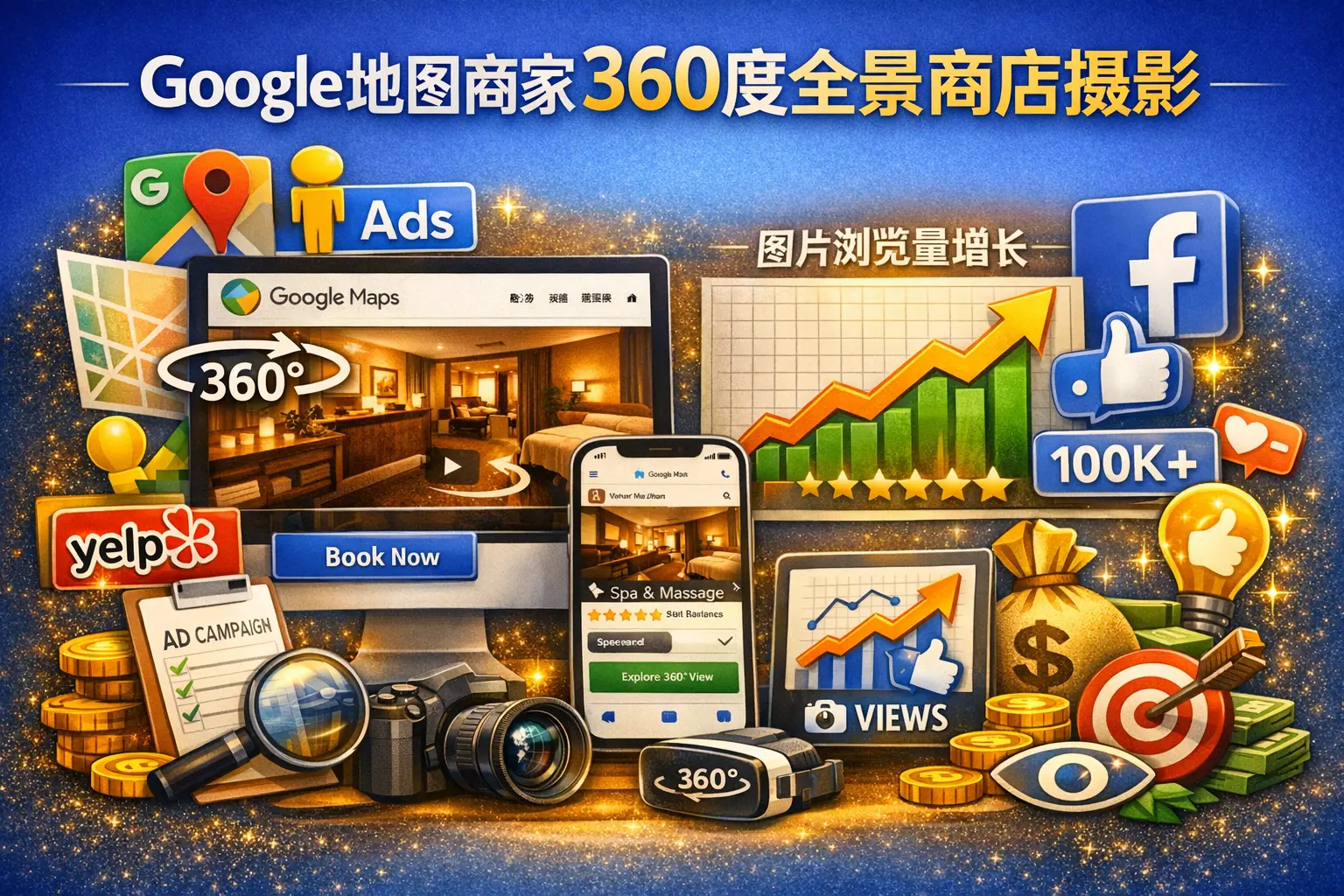 Google地图商家360°全景商店摄影