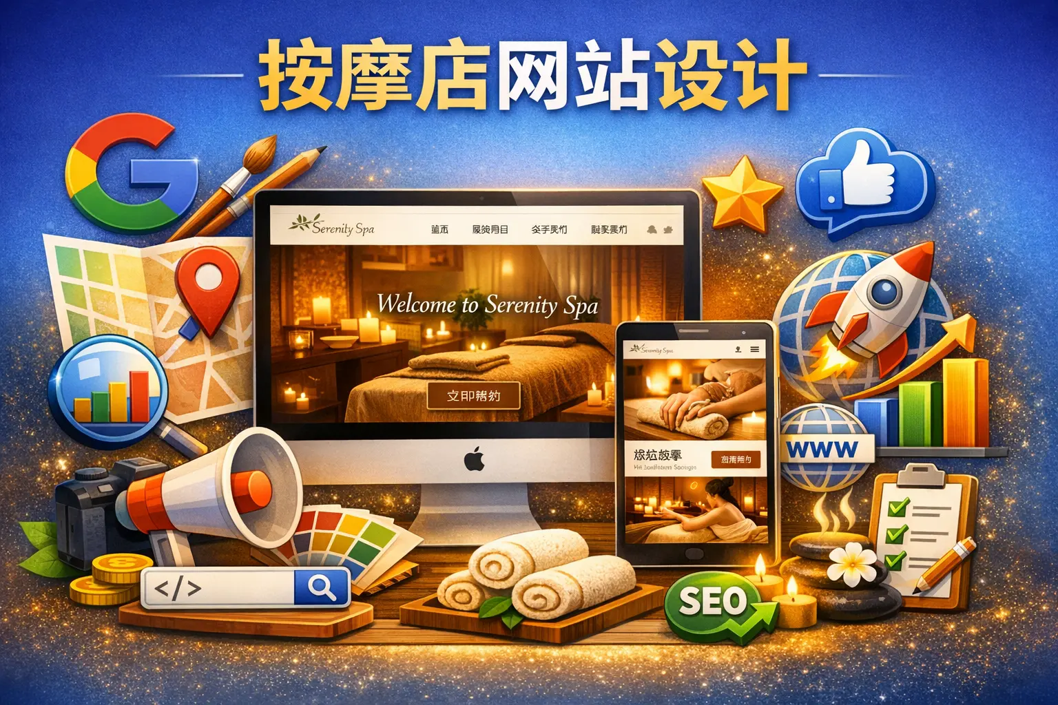 按摩店网站设计